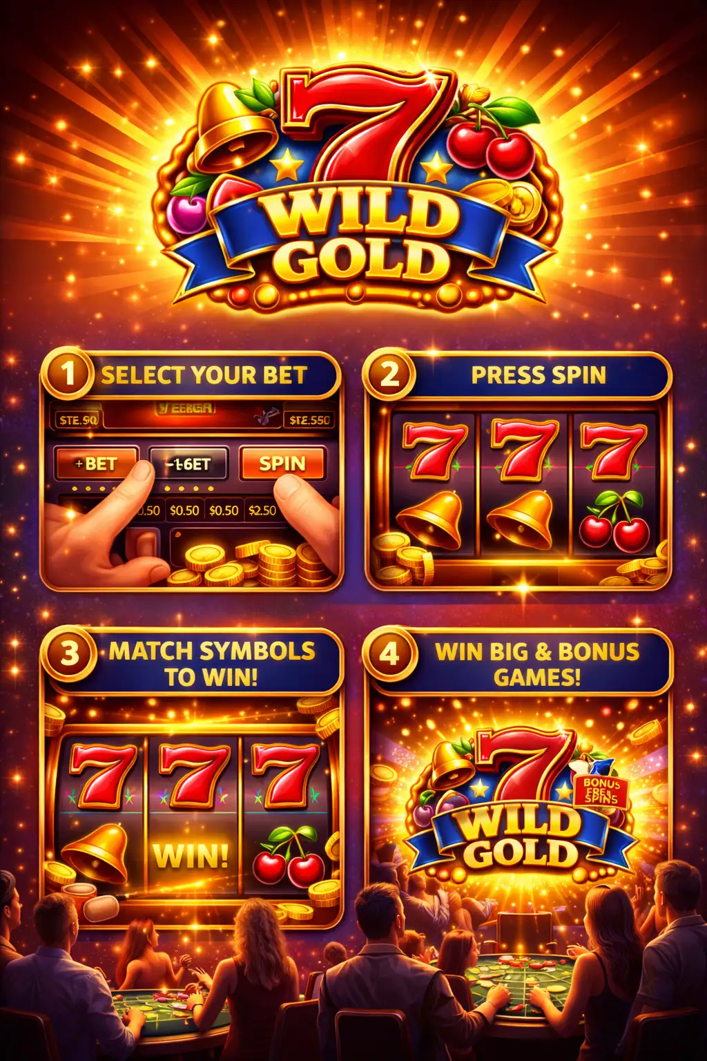 How to Play 7s Wild Gold